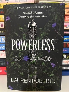 Powerless by Lauren Roberts - Dark Green & Silver Hardcover